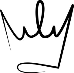 Hand drawn crowns set