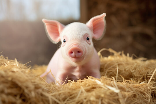 a pig on the farm