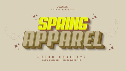Obraz premium editable spring apparel text effect.typhography logo