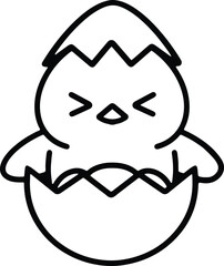 Cute Hatching Chick
