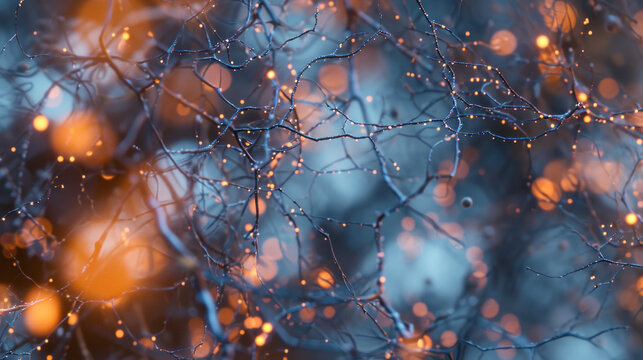 Artistic presentation of brain cells, neurons, nerve endings