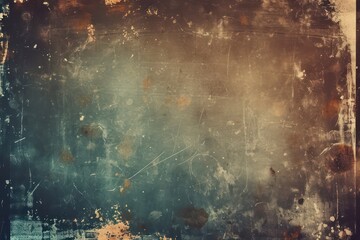 Vintage distressed old photo light leaks background with copy space. Generative AI.