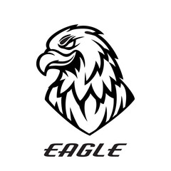 Eagle silhouette logo symbol design illustration