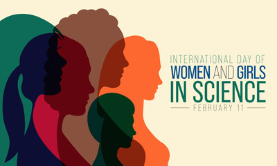 International day of Women and Girls in science is observed every year on February 11, The day recognizes the critical role women and girls play in science and technology. Vector illustration