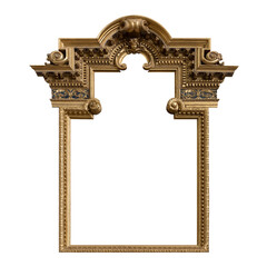 Ancient wooden, gilded, carved frame. A beautiful example of baroque picture framing