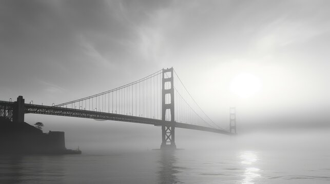 bridge in fog