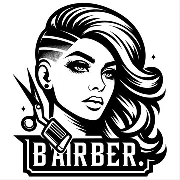 barber illustration , barber face illustration , girls beauty illustration ,  hair cutting illustration , girls facial 