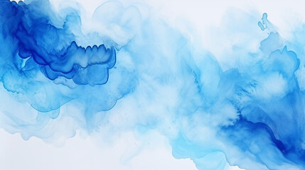 Fototapeta na wymiar blue abstract watercolor texture background on white background