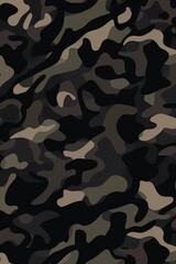 Fototapeta na wymiar Ebony camouflage pattern design poster background