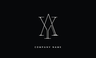 AY YA, A, Y Abstract Letters Logo Monogram