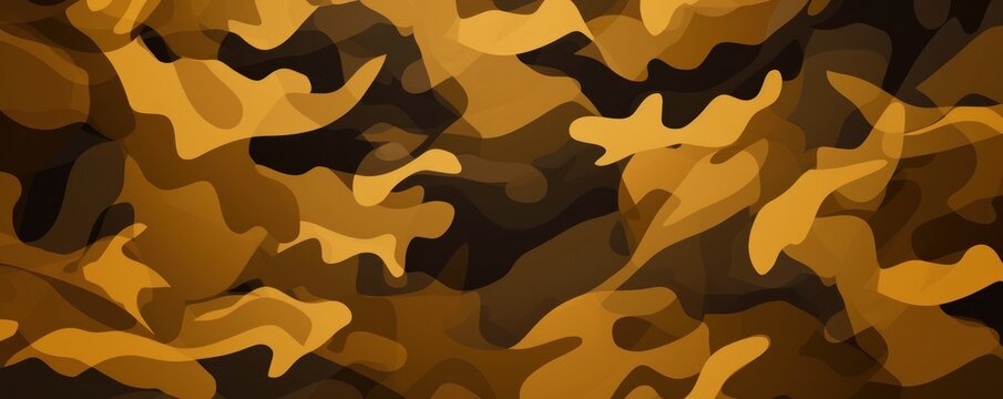 Gold camouflage pattern design poster background