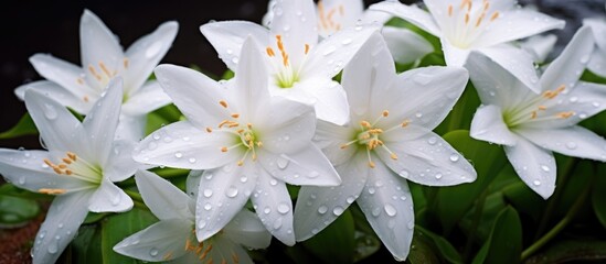 The white rain lily symbolizes revival and fresh starts.