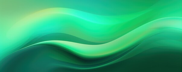 Green gradient background with hologram effect