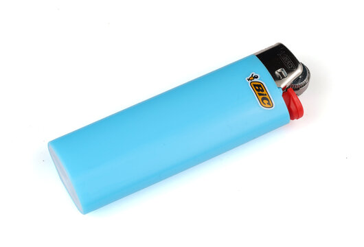 LVIV, UKRAINE - January 08, 2024: Lighter BIC