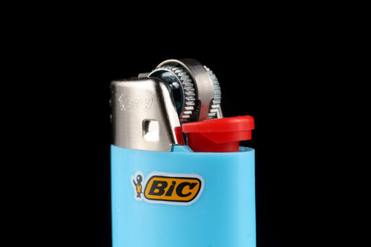 LVIV, UKRAINE - January 08, 2024: Lighter BIC