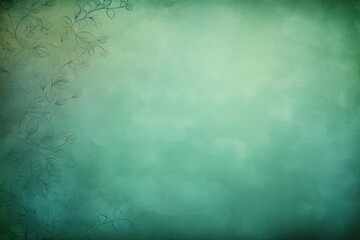 Green soft pastel background parchment with a thin barely noticeable floral ornament background