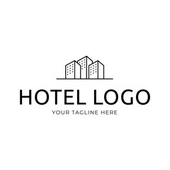 Hotel Logo. building logo icon vector template
