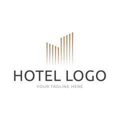 Hotel Logo. building logo icon vector template
