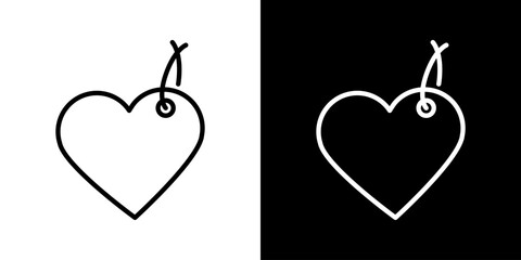 シンプルなデザインのハートアイコン