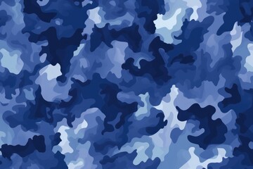 Indigo camouflage pattern design poster background