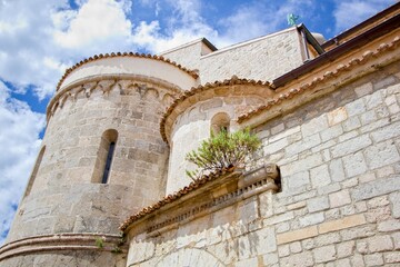 Fototapeta na wymiar Cathedral of the Assumption of the Blessed Virgin Mary (Krk Cathedral) in Krk town, Krk Island, Croatia