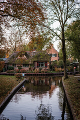 Landscape of the charming town of Giethoorn, Holland