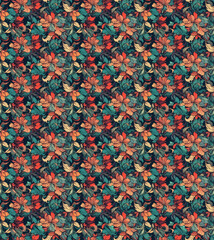 Vintage floral abstract patterns