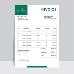 Creative modern invoice business template