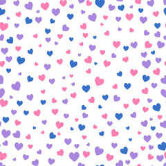 Heart confetti seamless pattern
