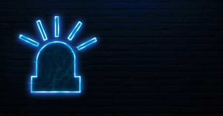 Develop an incident response plan, 3d icon neon sign