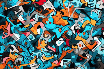 Pop Art Blast: Abstract Graffiti Mural for Dynamic Backdrops