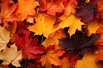 Naklejka na ściany i meble Autumn Leaves Pattern Background
