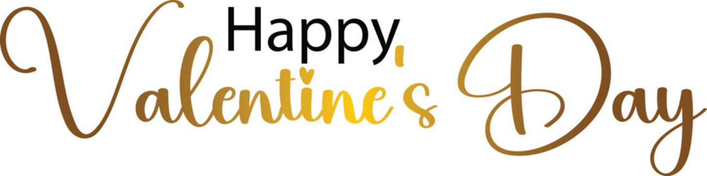 Lettering Happy Valentines Day banner. Valentines Day greeting card template with typography text happy valentine`s day and red heart and line on background. Vector illustration