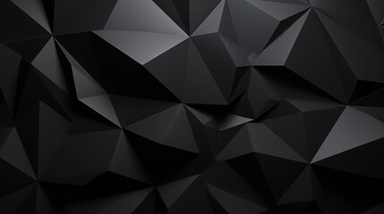 Step into a realm of artistic complexity with a black triangular abstract background showcasing a grunge surface in 3D rendering. - obrazy, fototapety, plakaty