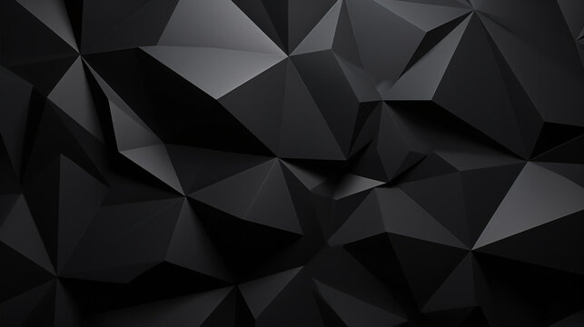 Step into a realm of artistic complexity with a black triangular abstract background showcasing a grunge surface in 3D rendering.