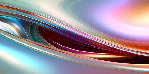 Liquid metal texture abstract background - Wave design banner