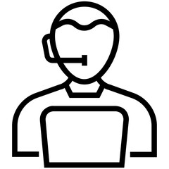 Public Speaker Line Vector Icon