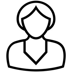 Female Line Vector Icon
