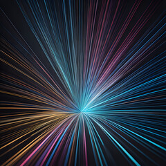 Neon fiber optic lines abstract texture background - generated by ai