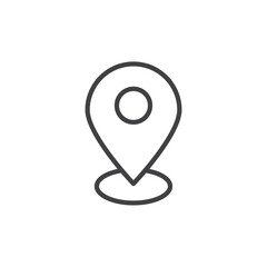 location icon. sign for mobile concept and web design. outline vector icon. symbol, logo illustration. vector graphics.