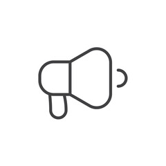 bullhorn icon. sign for mobile concept and web design. outline vector icon. symbol, logo illustration. vector graphics.