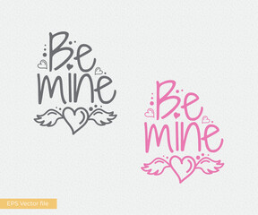 take my heart vector lettering, Handwritten love text letter. Vector love illustration