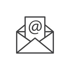 email icon. sign for mobile concept and web design. outline vector icon. symbol, logo illustration. vector graphics.