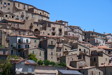 View of Castelgrande, in Potenza province, Italy