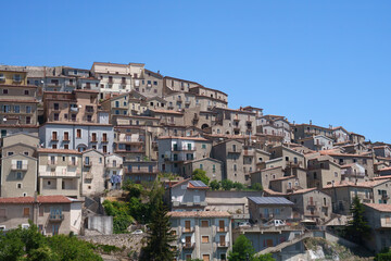 Fototapeta na wymiar View of Castelgrande, in Potenza province, Italy