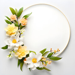 This is a round wall hanging wreath. Generative AI,