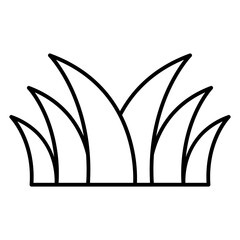 Grass leaves outline icon