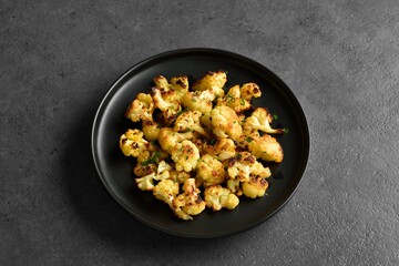 Roasted cauliflower on plate