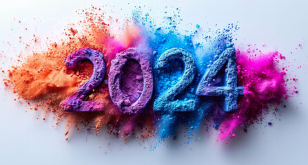 Vibrant Beginnings: Celebrating 2024 with a Powder Burst