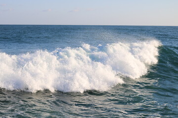 white-crested waves